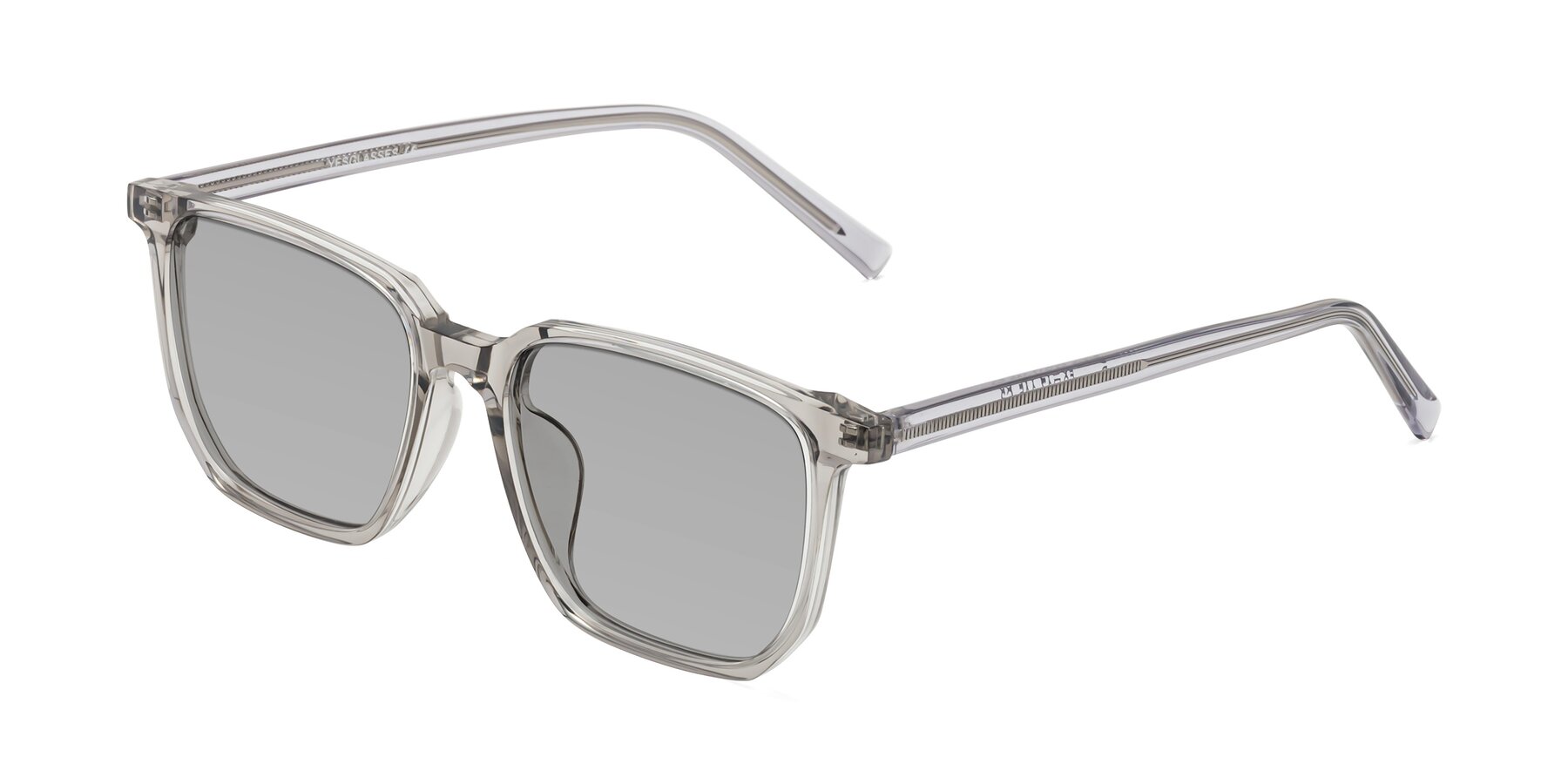 Angle of Brave in Translucent Gray with Light Gray Tinted Lenses