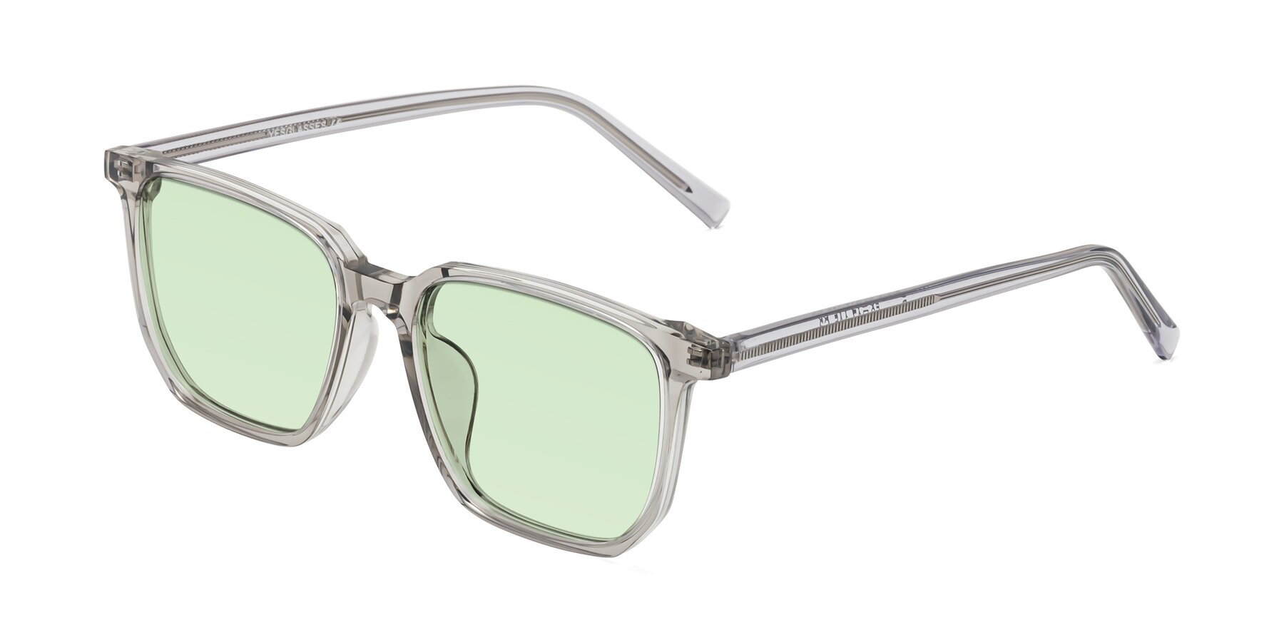 Angle of Brave in Translucent Gray with Light Green Tinted Lenses