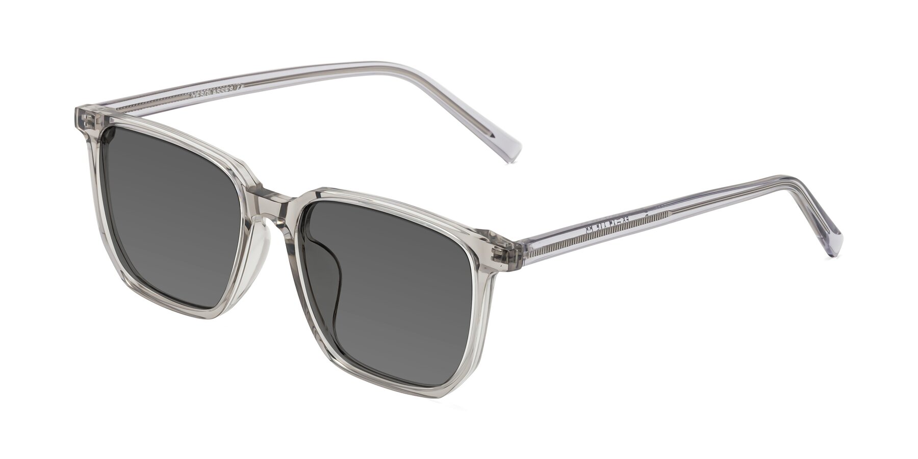 Angle of Brave in Translucent Gray with Medium Gray Tinted Lenses