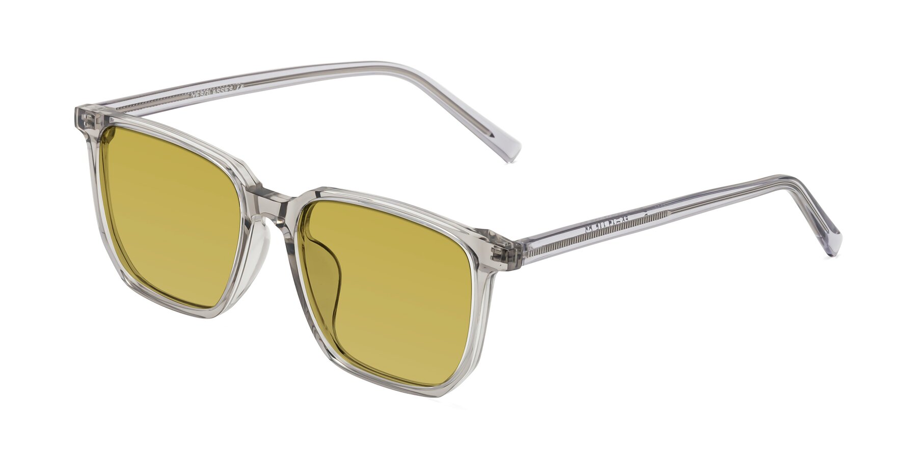 Angle of Brave in Translucent Gray with Champagne Tinted Lenses