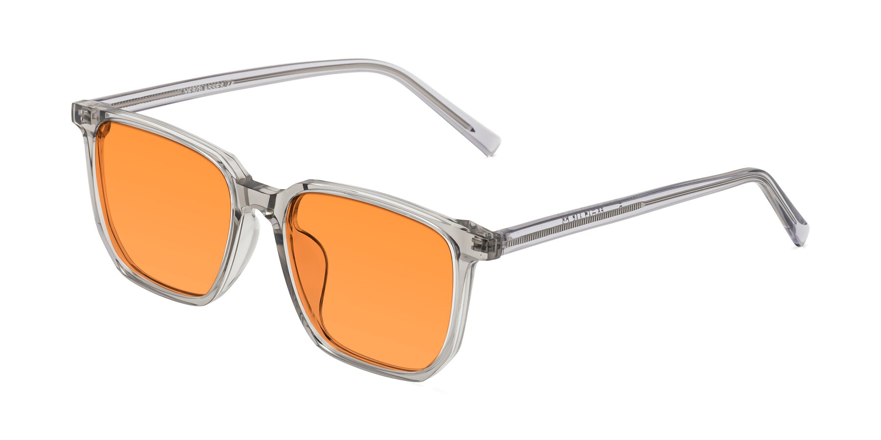 Angle of Brave in Translucent Gray with Orange Tinted Lenses