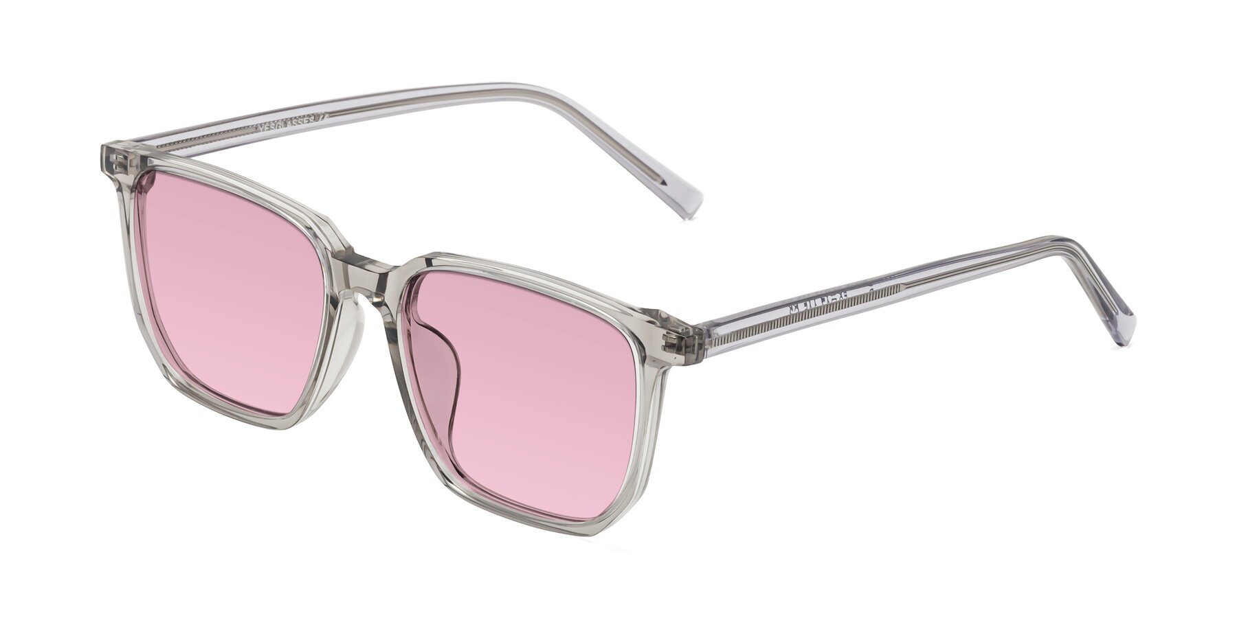 Angle of Brave in Translucent Gray with Light Wine Tinted Lenses