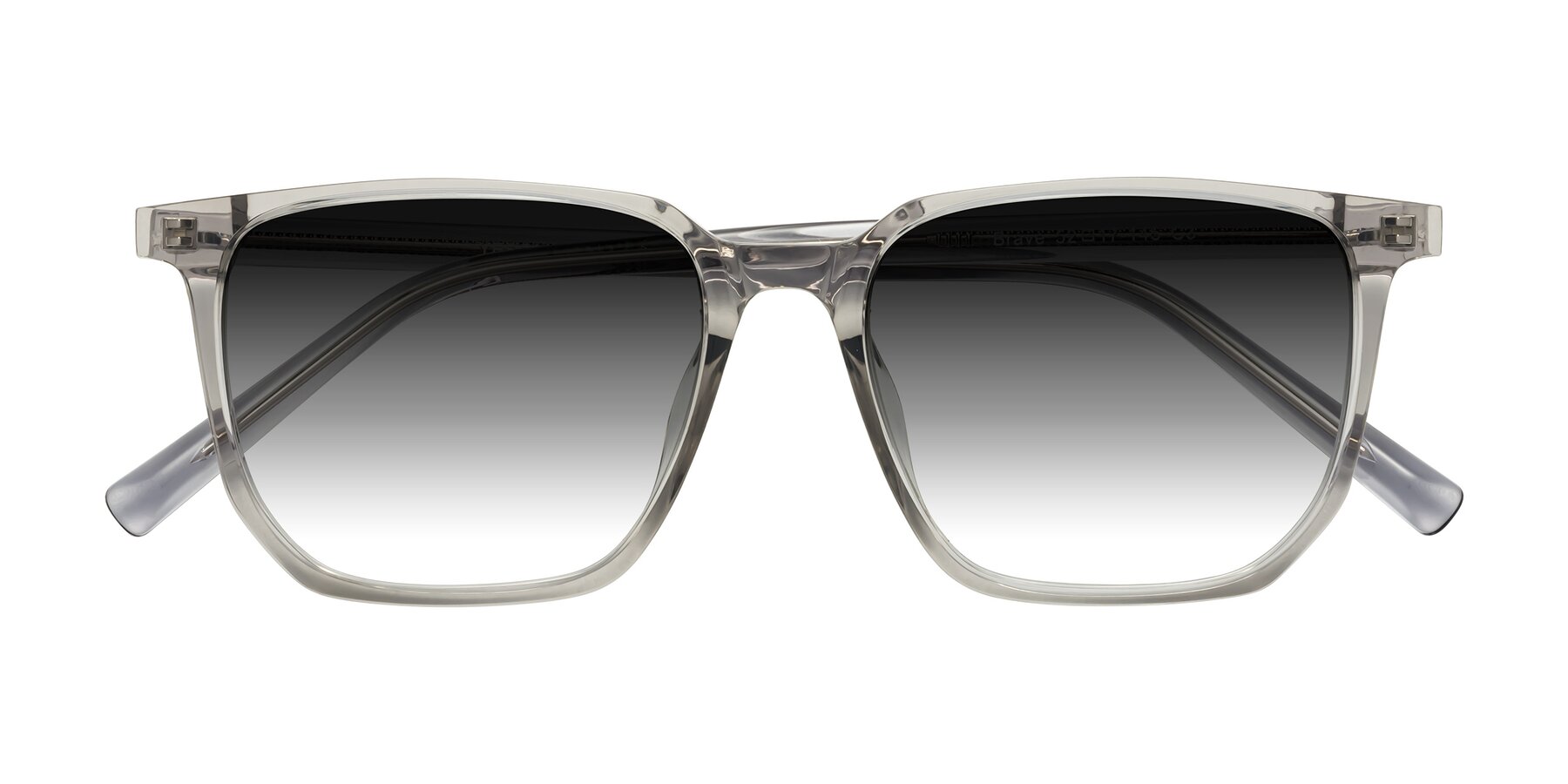 Folded Front of Brave in Translucent Gray with Gray Gradient Lenses