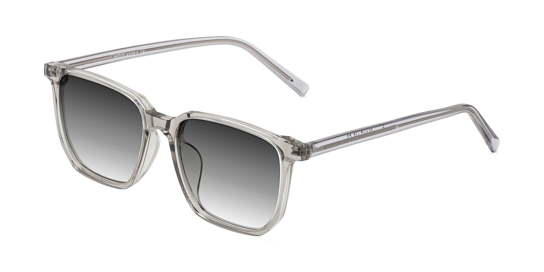 Angle of Brave in Translucent Gray with Gray Gradient Lenses