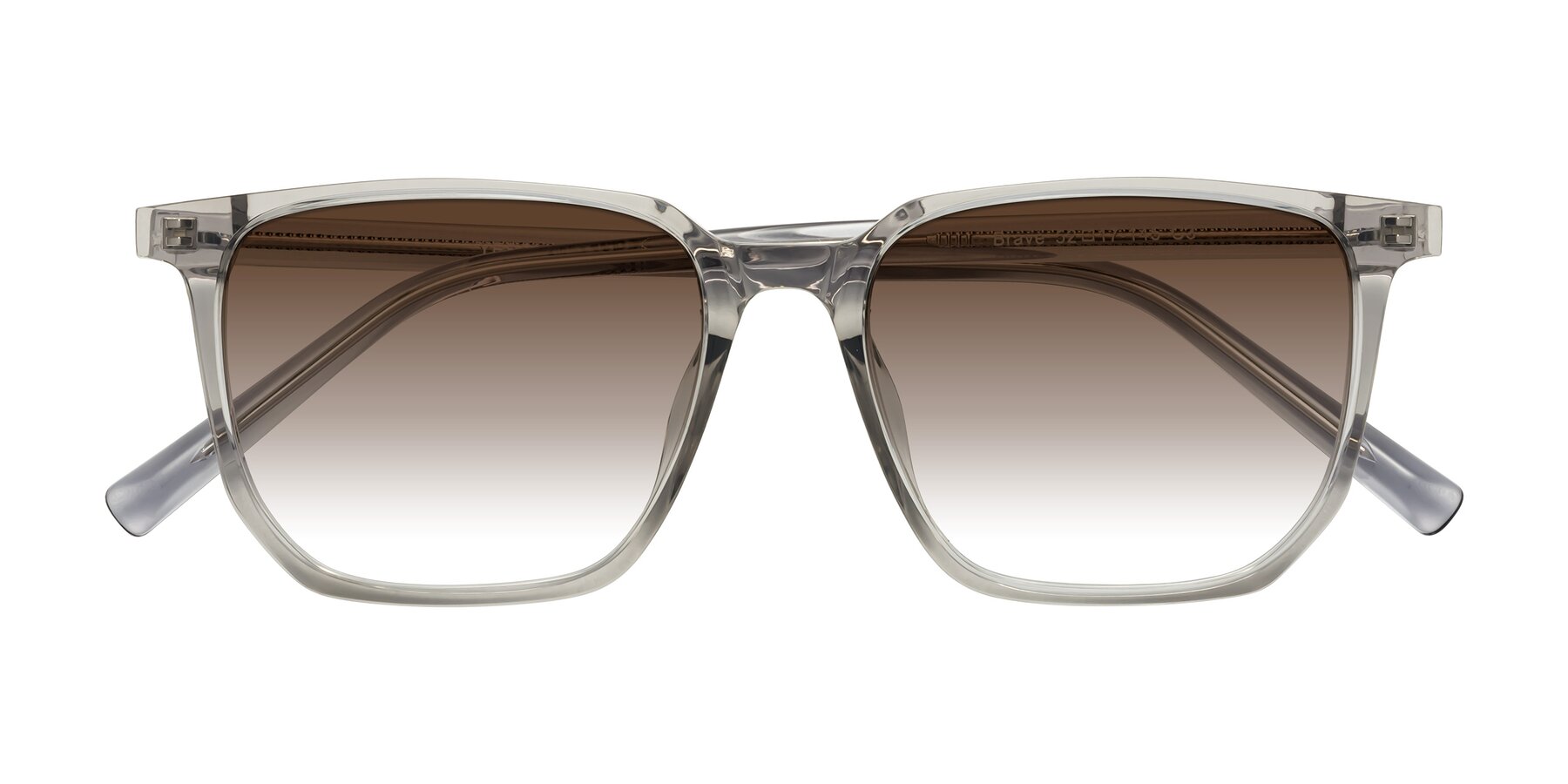 Folded Front of Brave in Translucent Gray with Brown Gradient Lenses