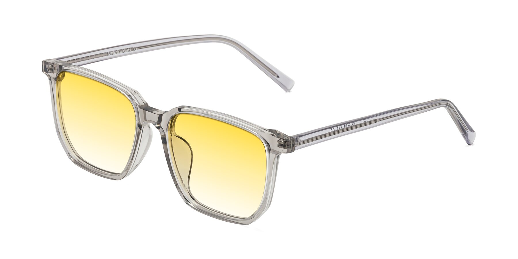 Angle of Brave in Translucent Gray with Yellow Gradient Lenses