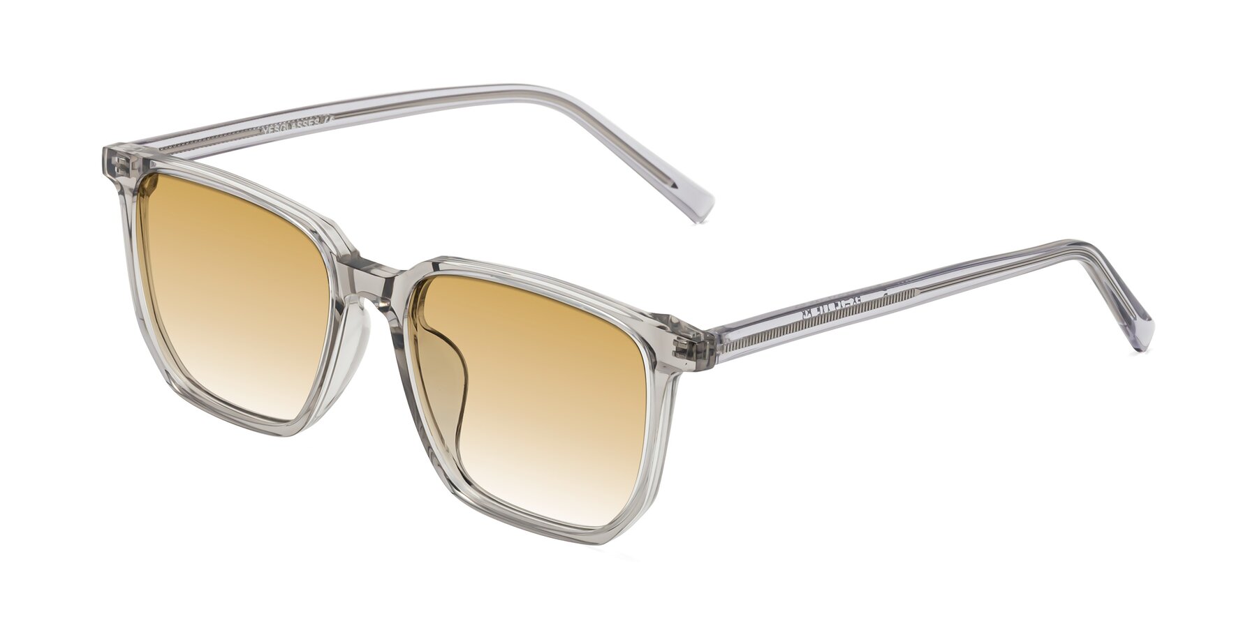 Angle of Brave in Translucent Gray with Champagne Gradient Lenses