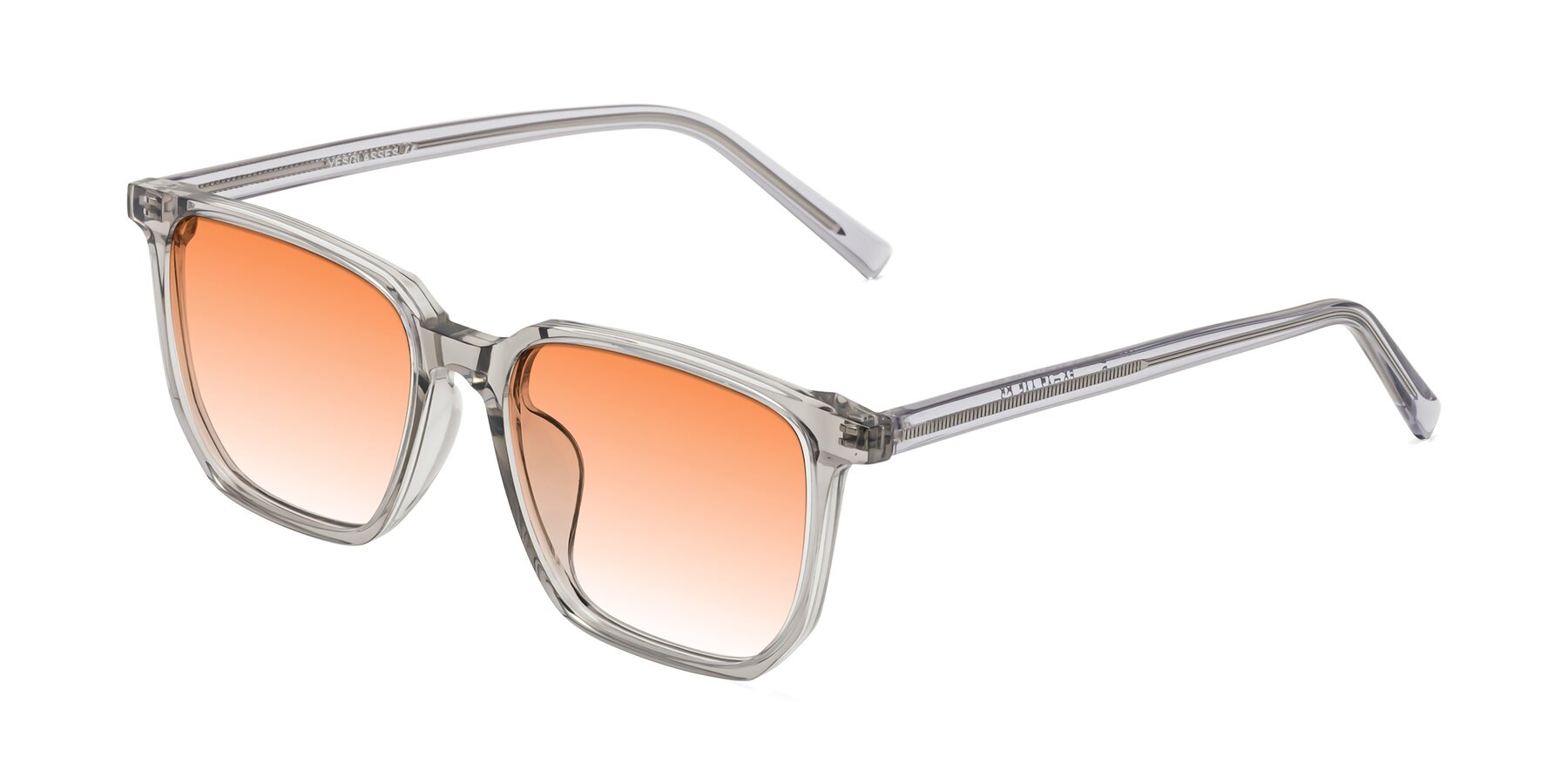 Angle of Brave in Translucent Gray with Orange Gradient Lenses