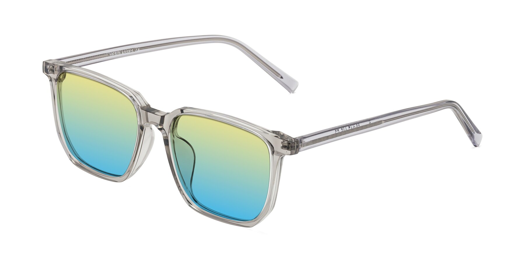 Angle of Brave in Translucent Gray with Yellow / Blue Gradient Lenses