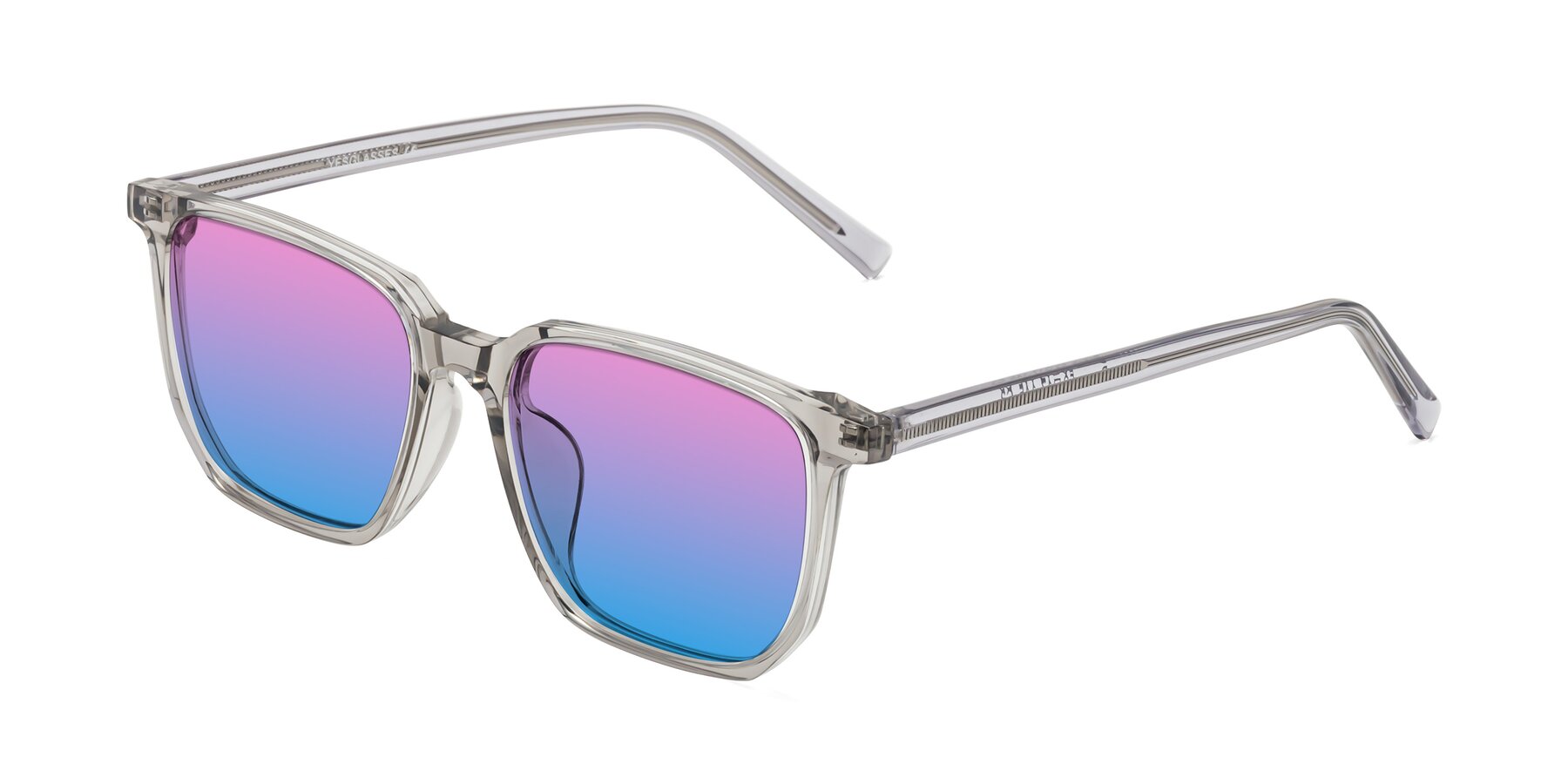 Angle of Brave in Translucent Gray with Pink / Blue Gradient Lenses