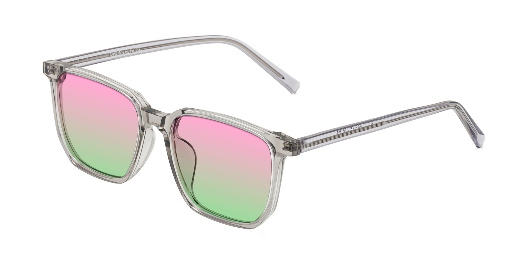 Angle of Brave in Translucent Gray with Pink / Green Gradient Lenses