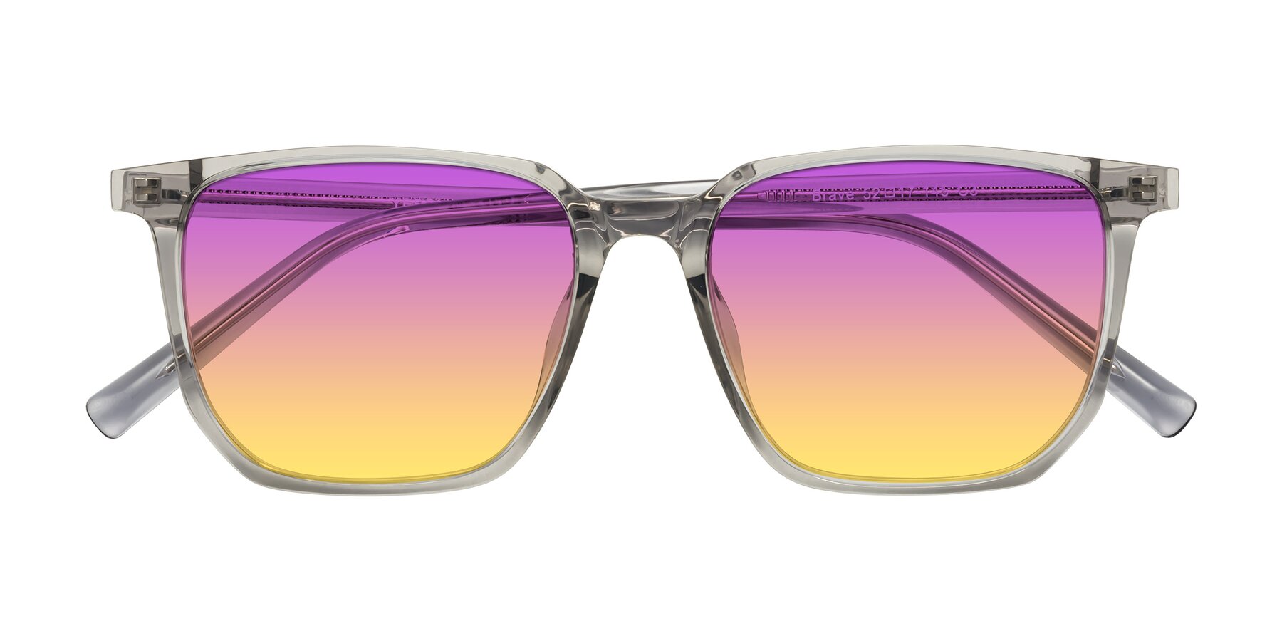 Folded Front of Brave in Translucent Gray with Purple / Yellow Gradient Lenses