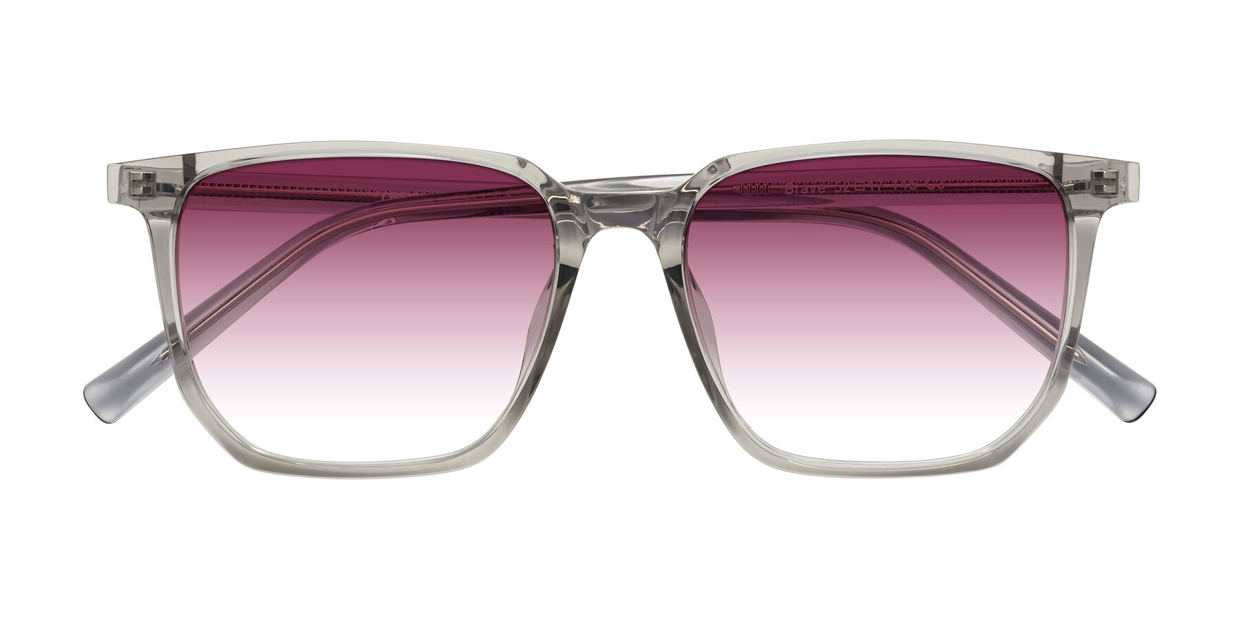 Folded Front of Brave in Translucent Gray with Wine Gradient Lenses