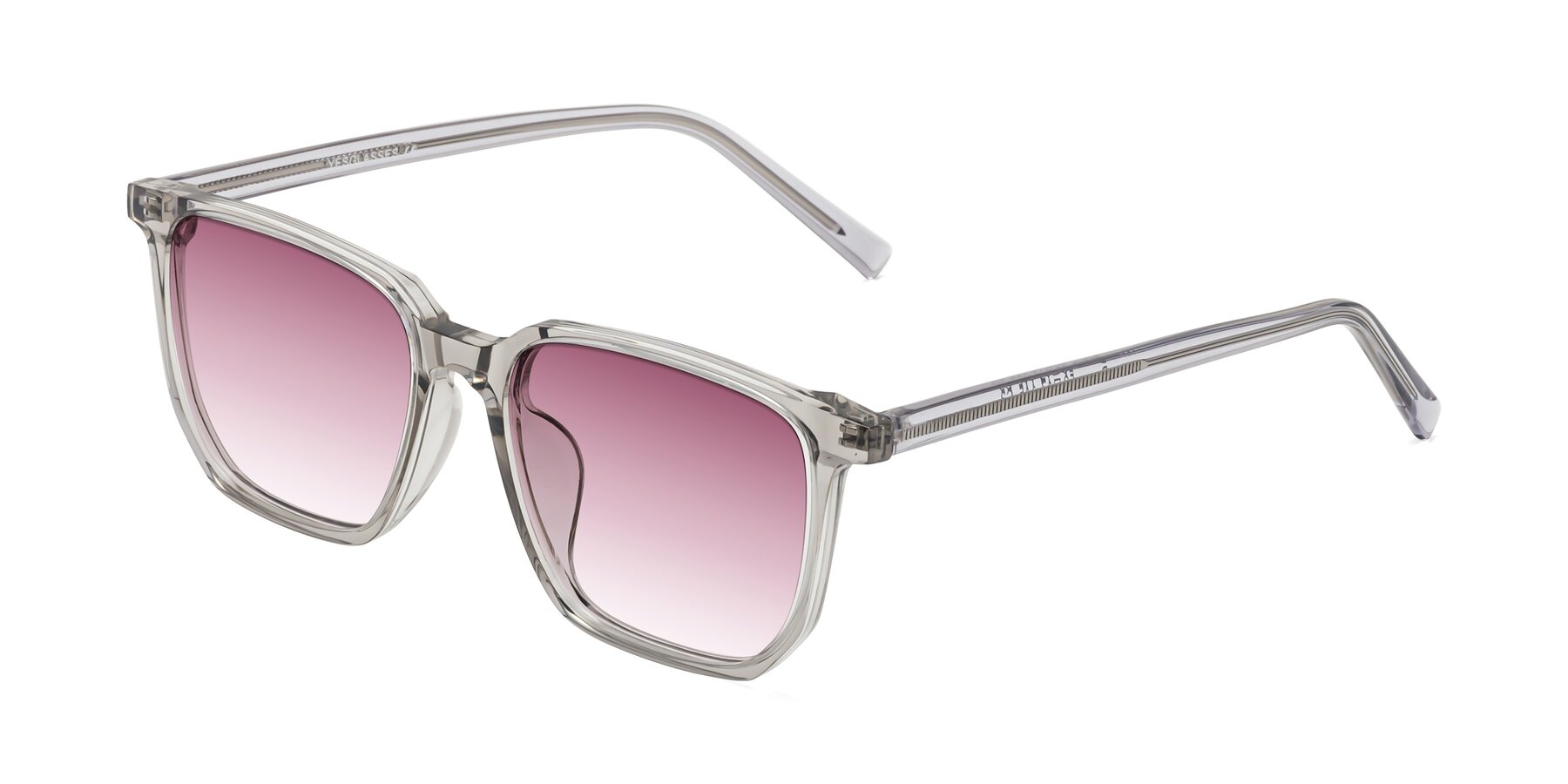 Angle of Brave in Translucent Gray with Wine Gradient Lenses