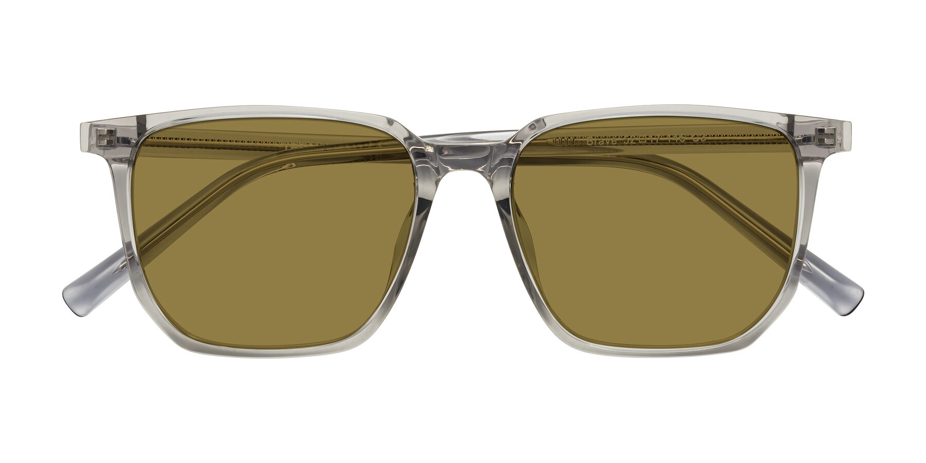 Folded Front of Brave in Translucent Gray with Brown Polarized Lenses
