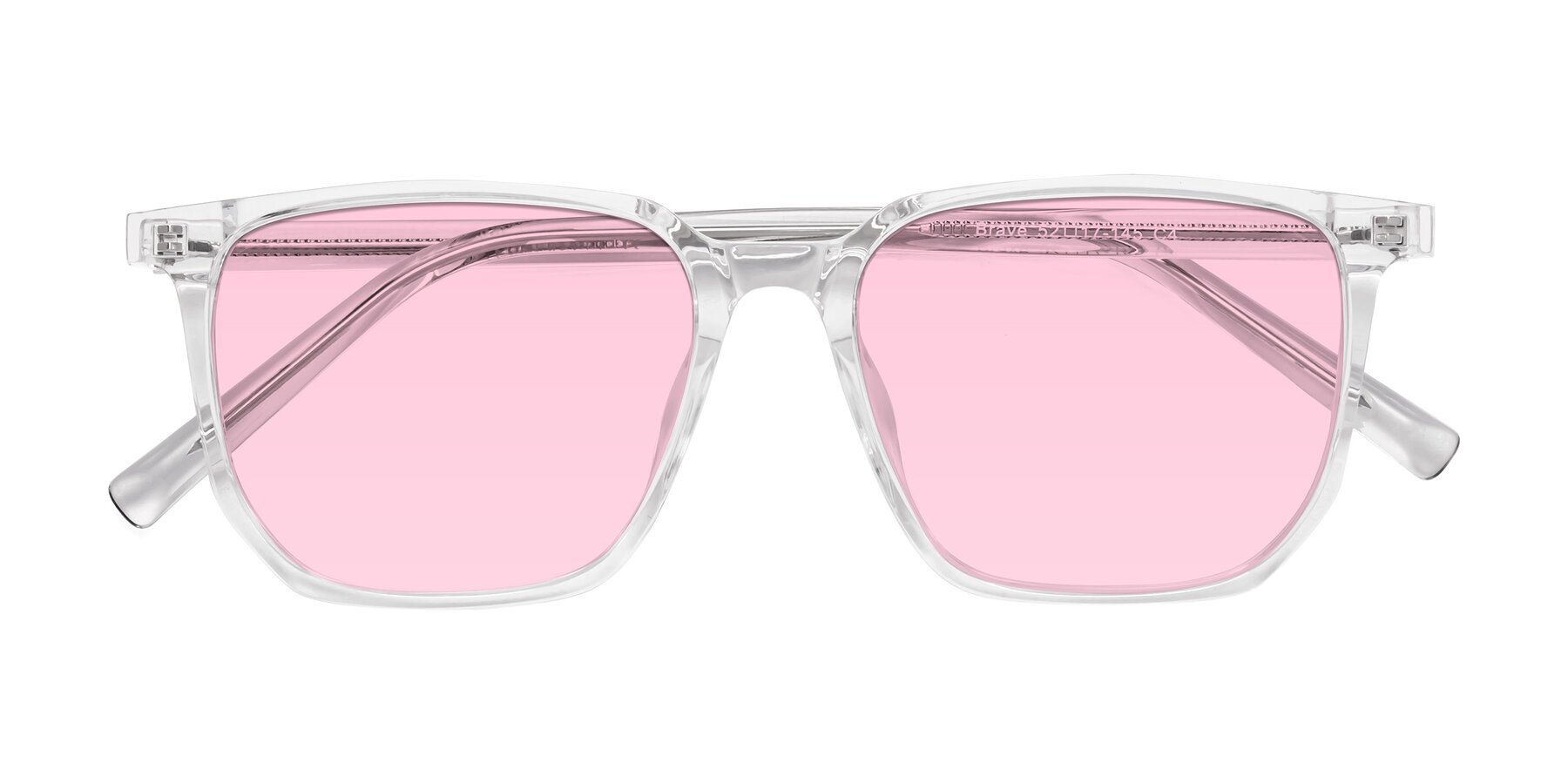 Folded Front of Brave in Clear with Light Pink Tinted Lenses