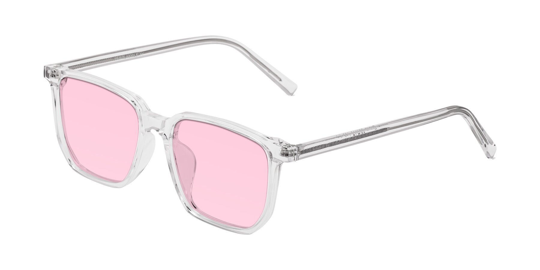 Angle of Brave in Clear with Light Pink Tinted Lenses