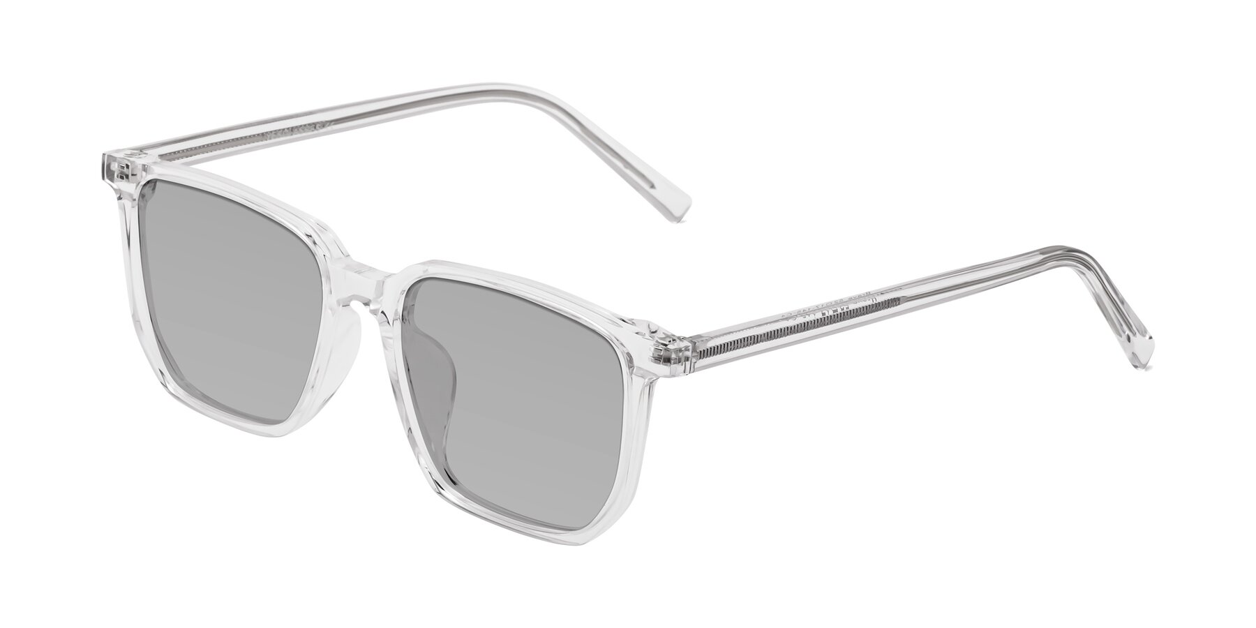 Angle of Brave in Clear with Light Gray Tinted Lenses