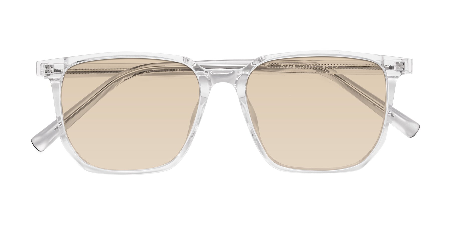 Folded Front of Brave in Clear with Light Brown Tinted Lenses