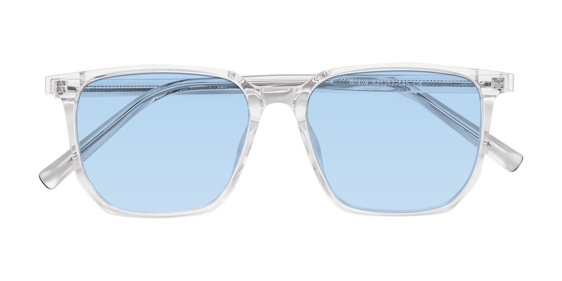 Folded Front of Brave in Clear with Light Blue Tinted Lenses