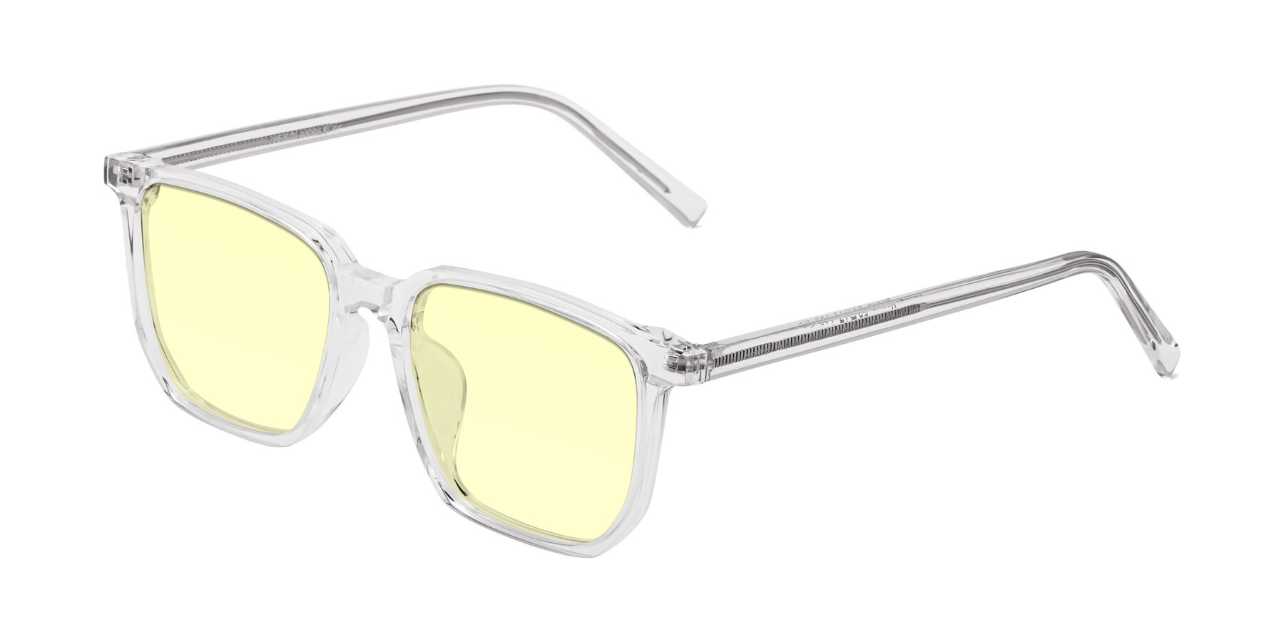 Angle of Brave in Clear with Light Yellow Tinted Lenses