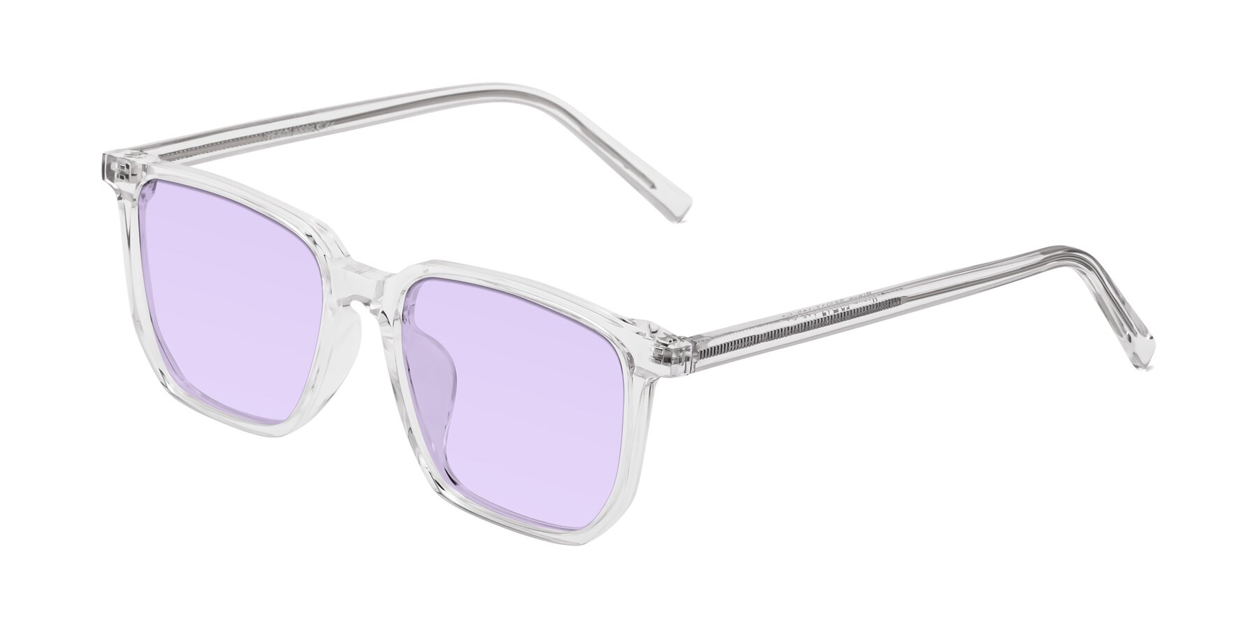 Angle of Brave in Clear with Light Purple Tinted Lenses