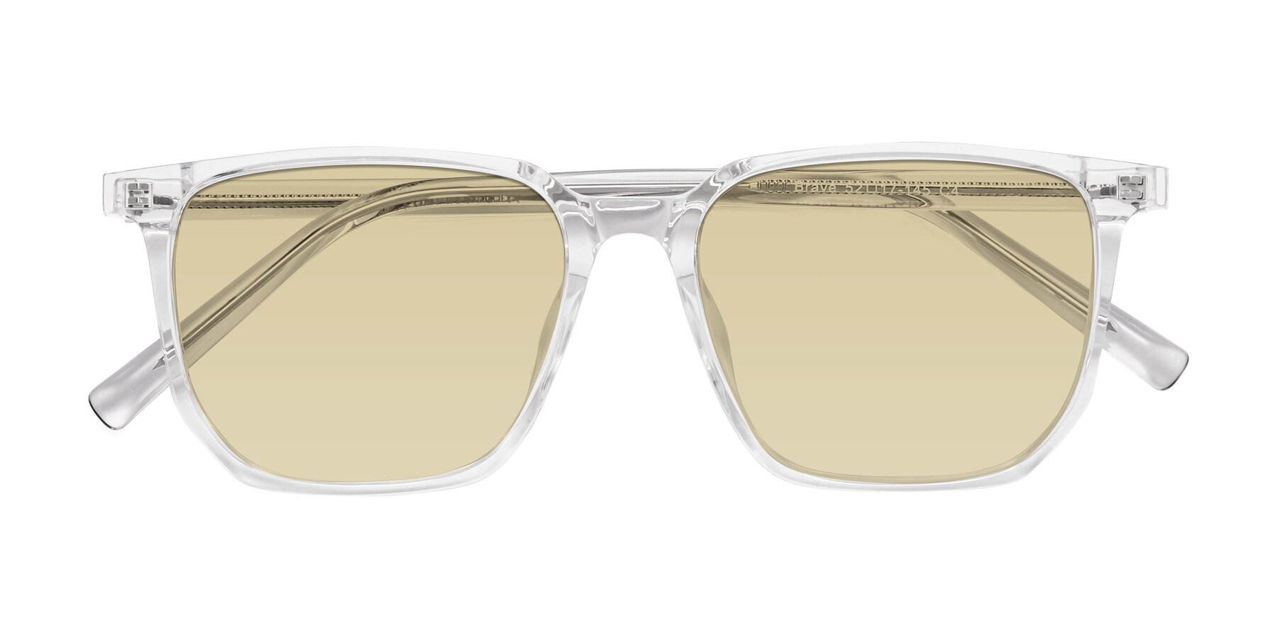 Folded Front of Brave in Clear with Light Champagne Tinted Lenses