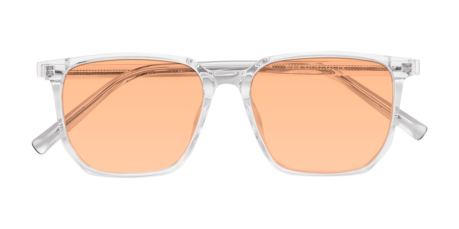 Folded Front of Brave in Clear with Light Orange Tinted Lenses