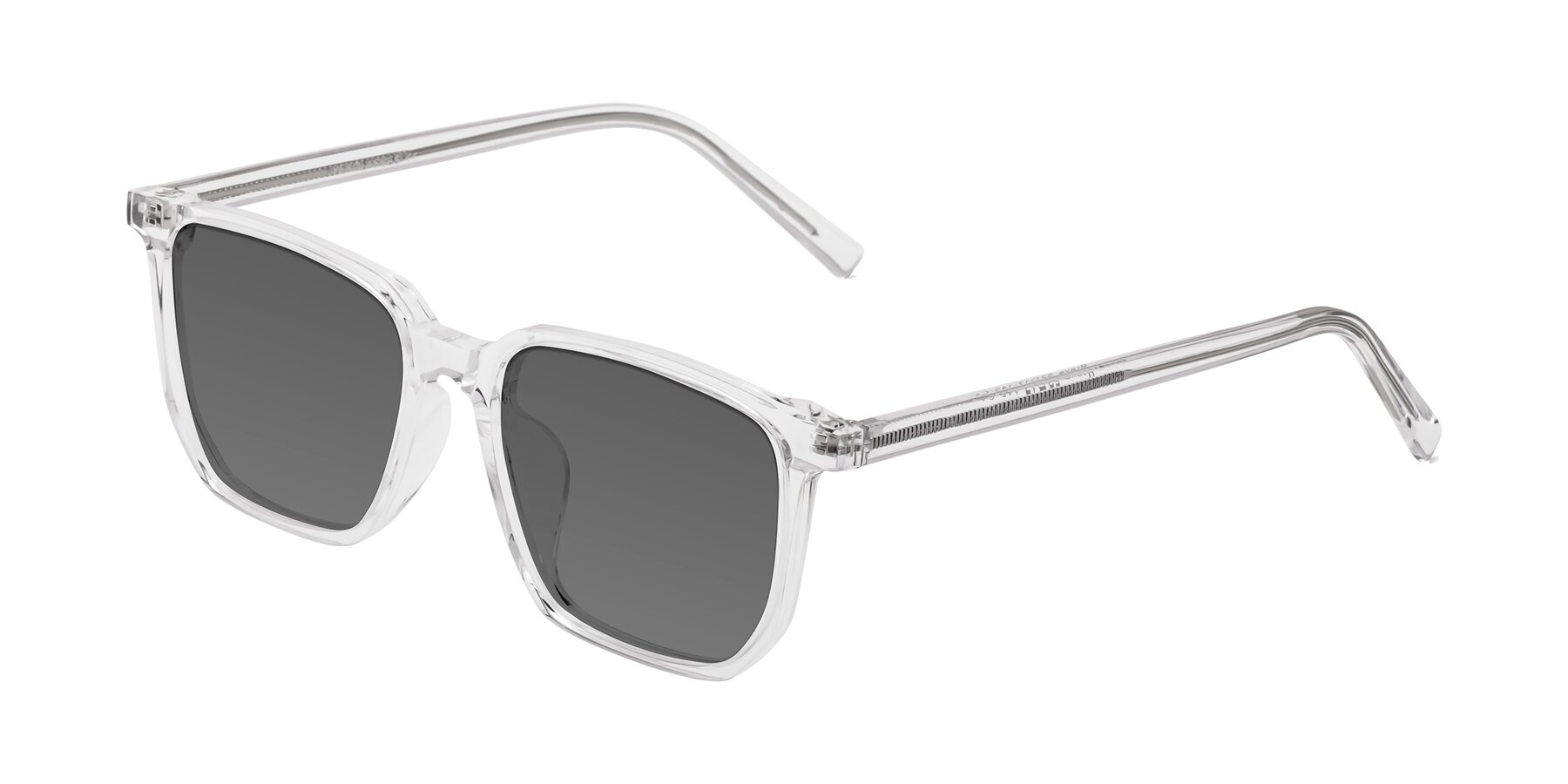 Angle of Brave in Clear with Medium Gray Tinted Lenses