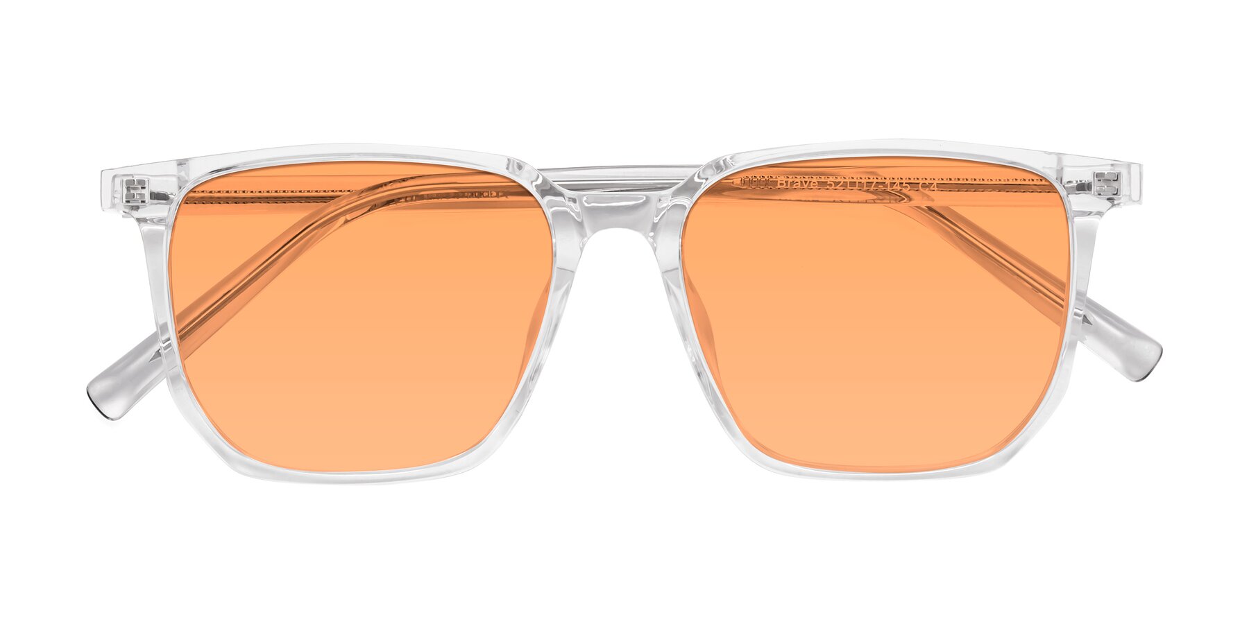 Folded Front of Brave in Clear with Medium Orange Tinted Lenses