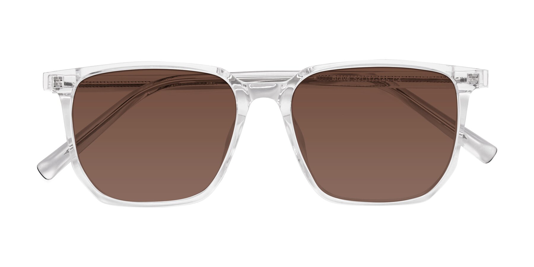 Folded Front of Brave in Clear with Brown Tinted Lenses