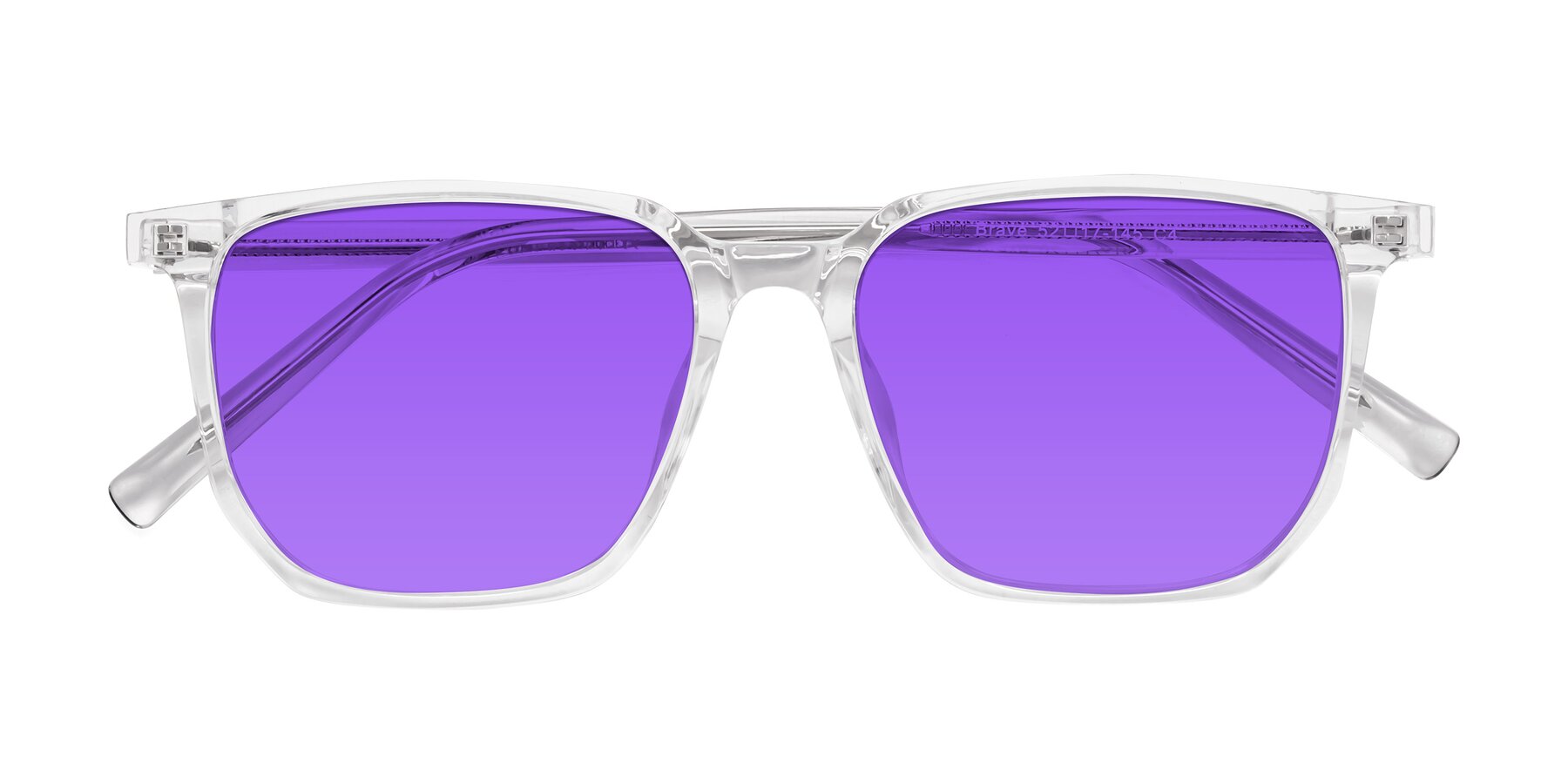 Folded Front of Brave in Clear with Purple Tinted Lenses