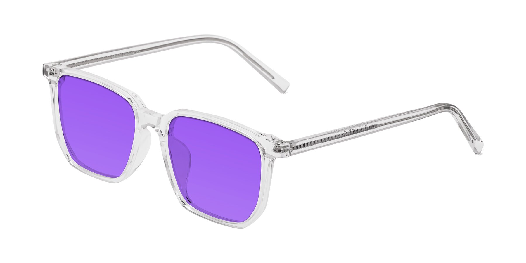 Angle of Brave in Clear with Purple Tinted Lenses