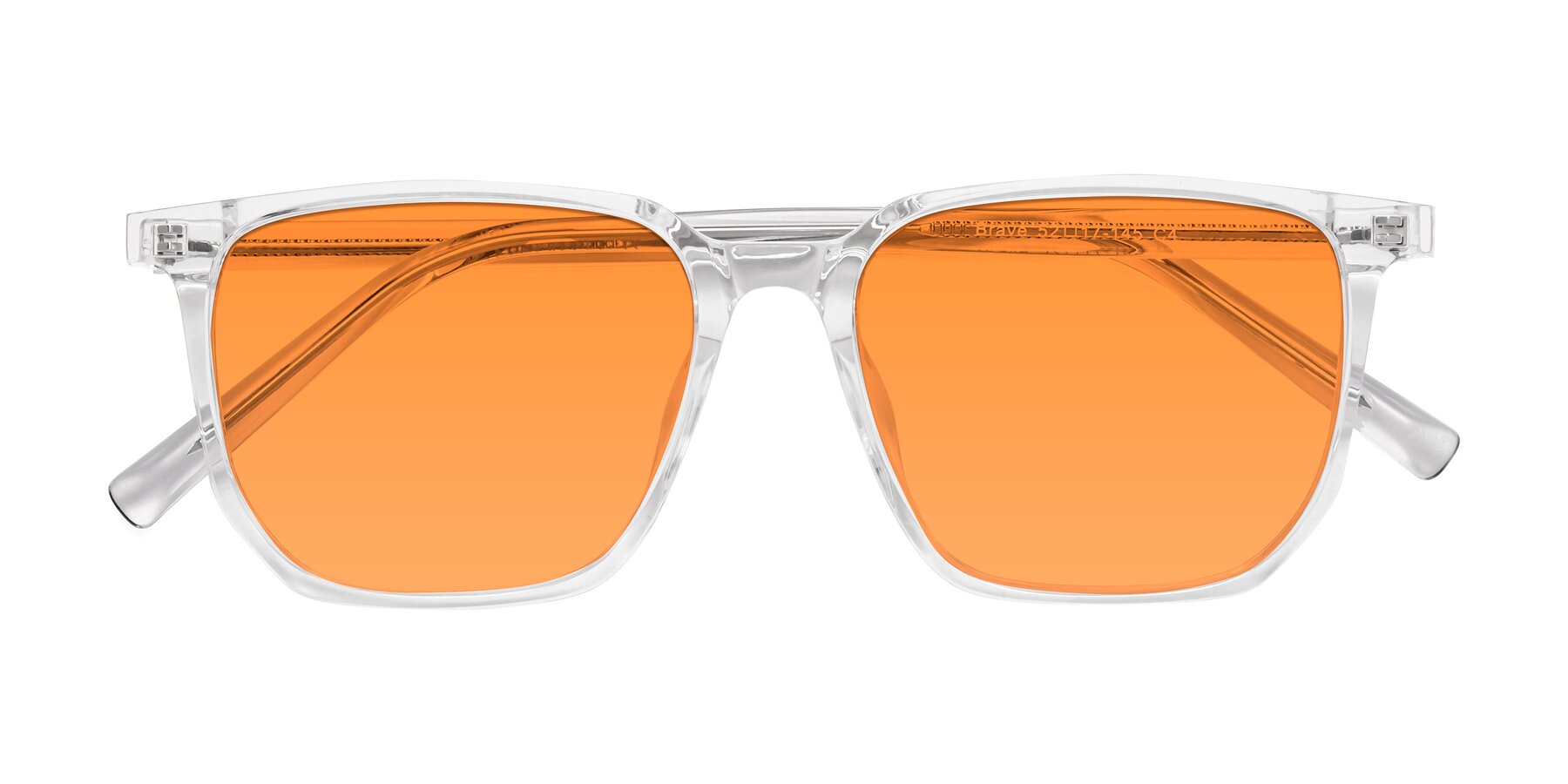 Folded Front of Brave in Clear with Orange Tinted Lenses