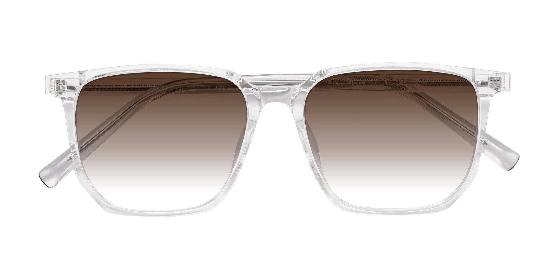 Folded Front of Brave in Clear with Brown Gradient Lenses