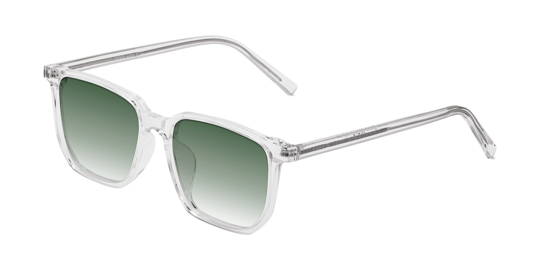 Angle of Brave in Clear with Green Gradient Lenses