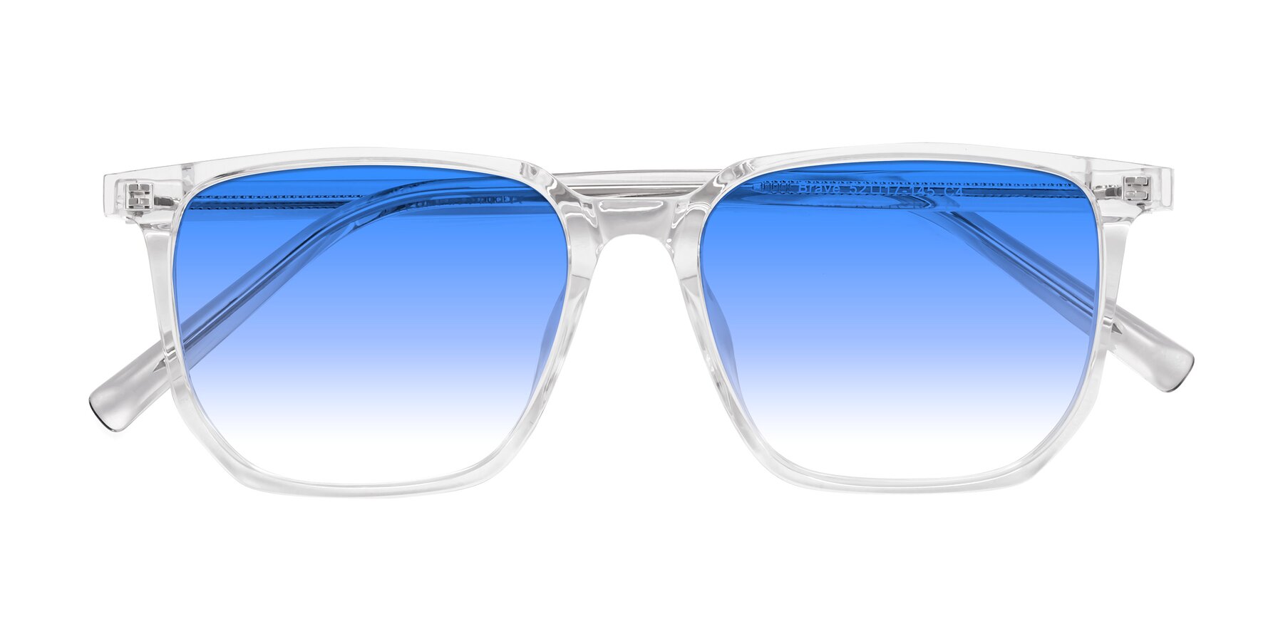 Folded Front of Brave in Clear with Blue Gradient Lenses
