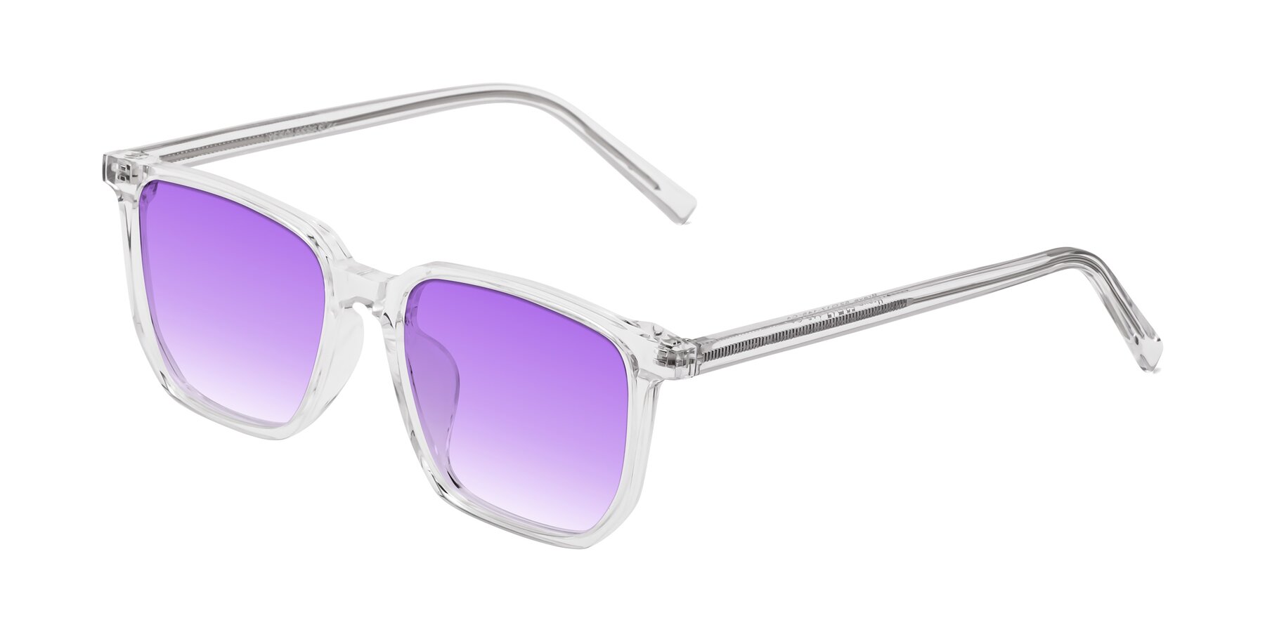 Angle of Brave in Clear with Purple Gradient Lenses