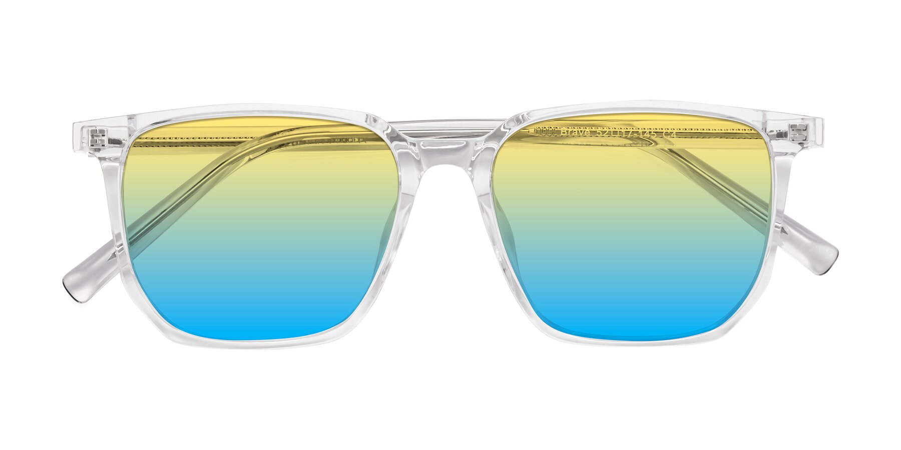 Folded Front of Brave in Clear with Yellow / Blue Gradient Lenses