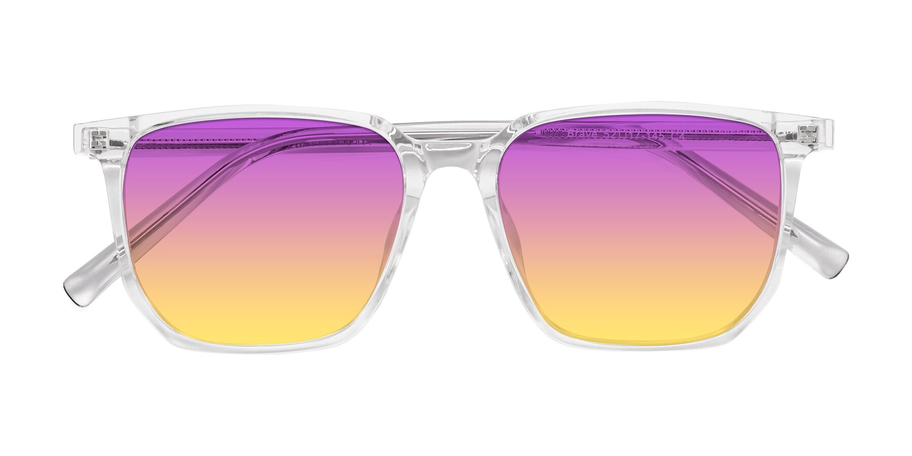 Folded Front of Brave in Clear with Purple / Yellow Gradient Lenses