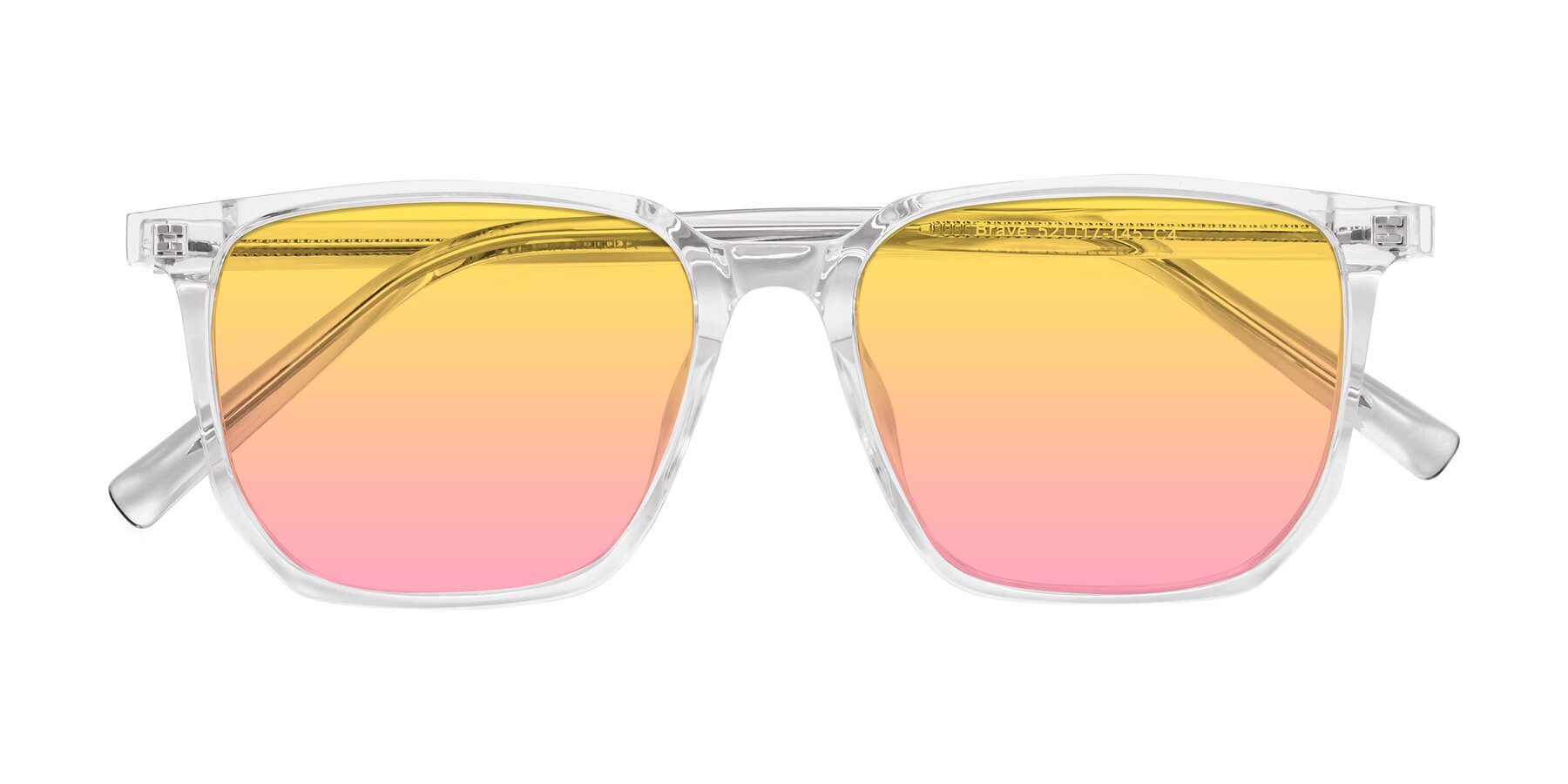 Folded Front of Brave in Clear with Yellow / Pink Gradient Lenses