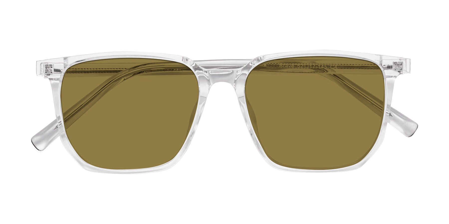Folded Front of Brave in Clear with Brown Polarized Lenses