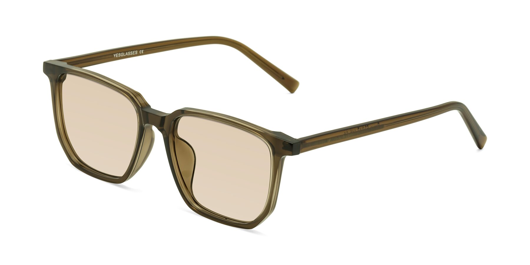 Angle of Brave in Coffee with Light Brown Tinted Lenses