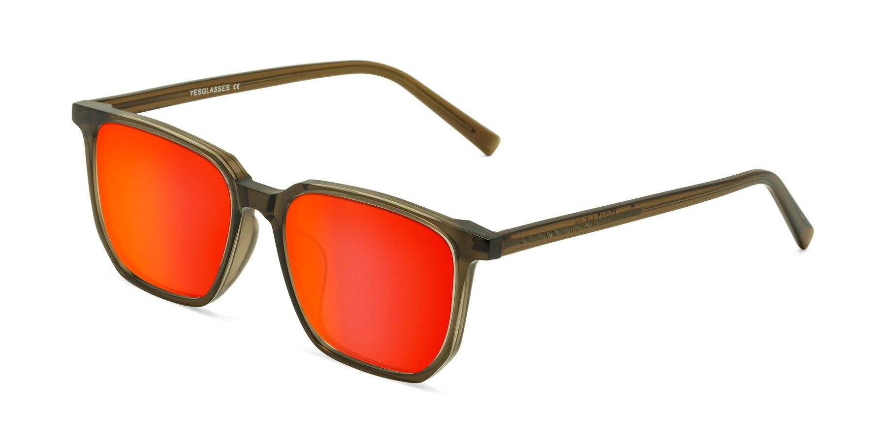 Angle of Brave in Coffee with Red Gold Mirrored Lenses