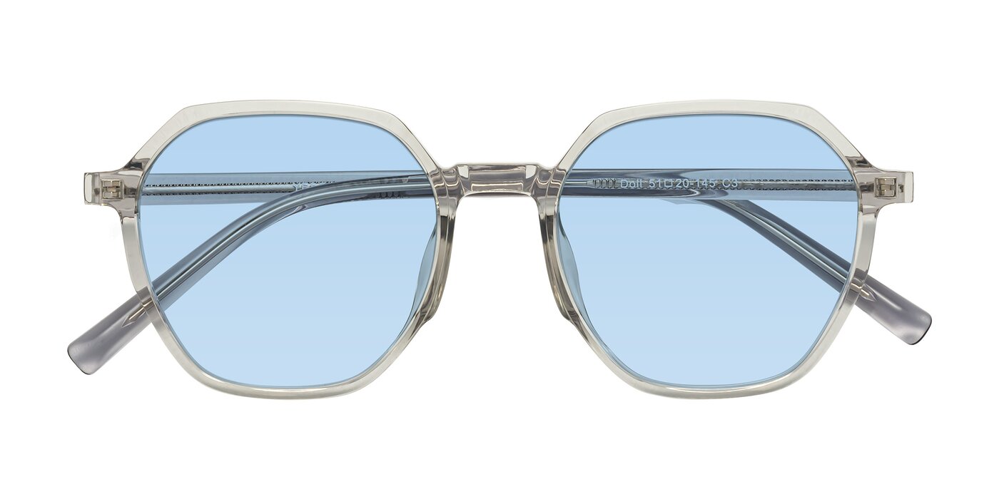 Doll - Translucent Gray Tinted Sunglasses