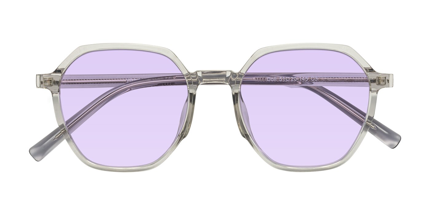 Doll - Translucent Gray Tinted Sunglasses