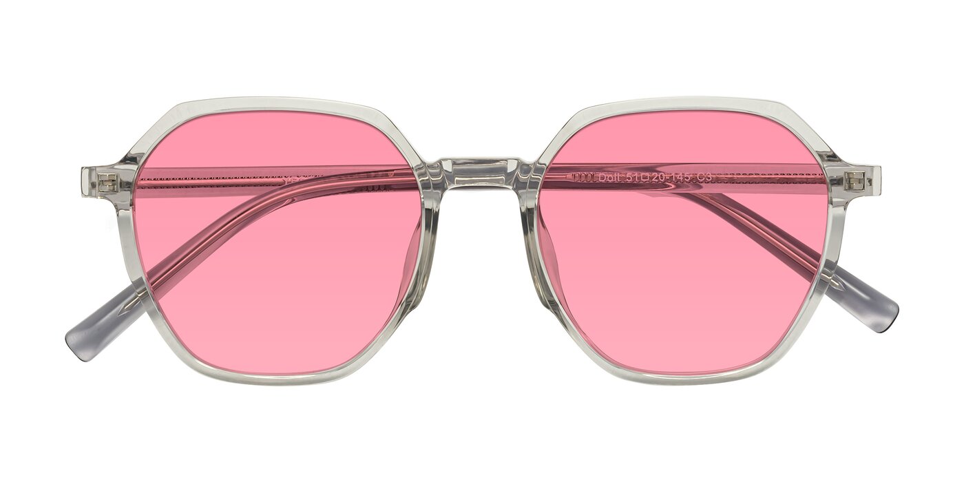 Doll - Translucent Gray Tinted Sunglasses