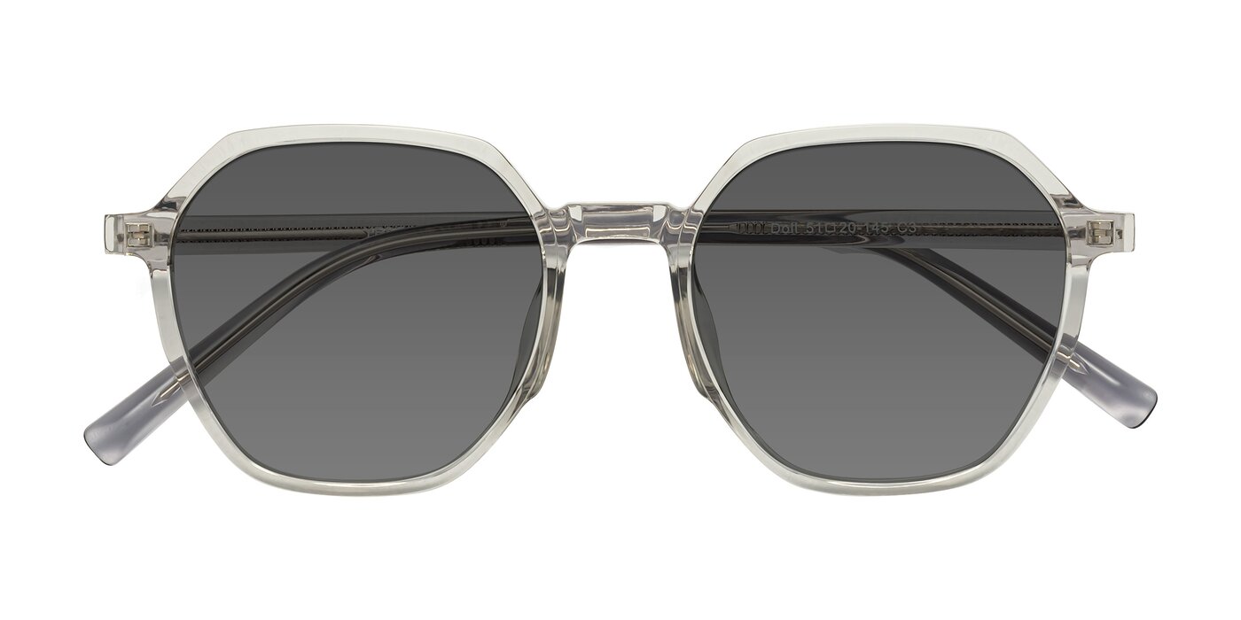 Doll - Translucent Gray Tinted Sunglasses