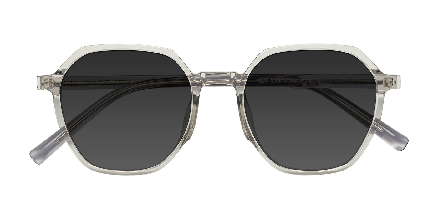 Doll - Translucent Gray Tinted Sunglasses