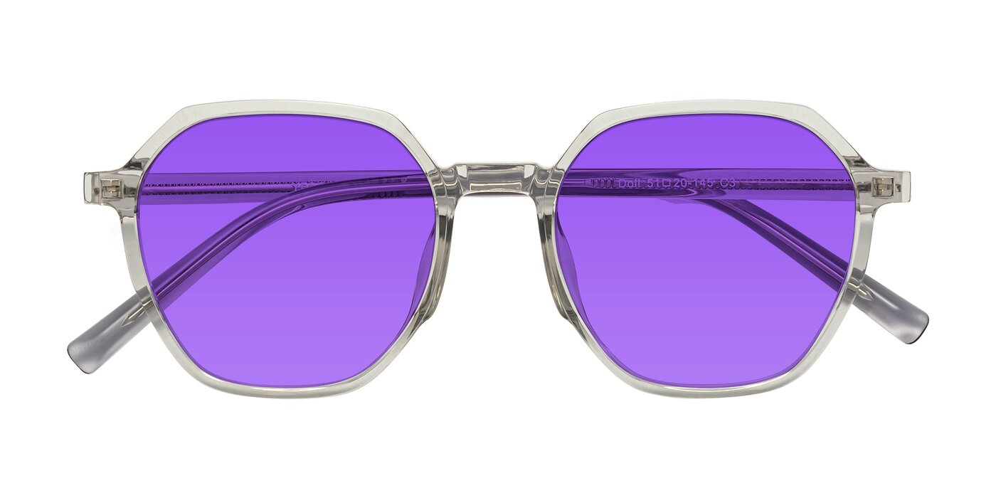 Doll - Translucent Gray Tinted Sunglasses